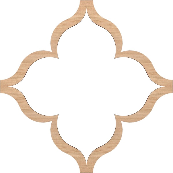 33W X 33H X 38T Small May Decorative Fretwork Wood Ceiling Panels, Hickory
